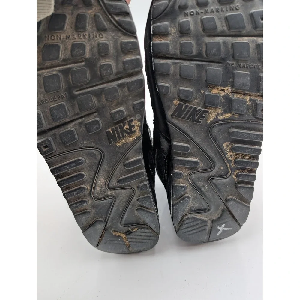Nike Air Max 90 Shoes Youth Size 6.5Y Black Kids Running Sneaker GS‎ 307793-074